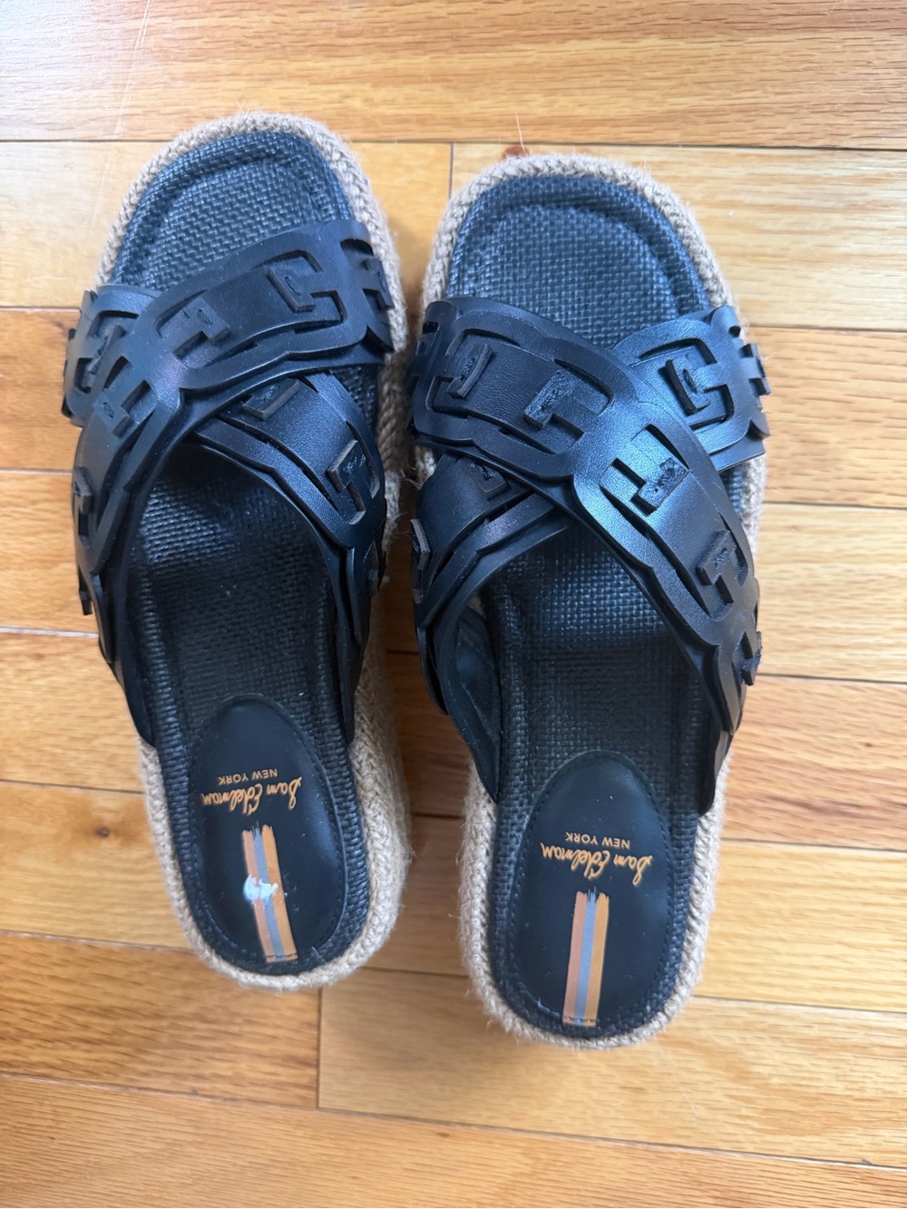 Sam Edelman Pria Black Woven Slide Sandals - Picture 1 of 6
